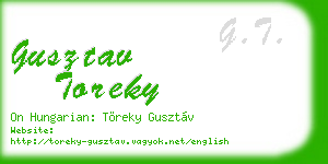 gusztav toreky business card